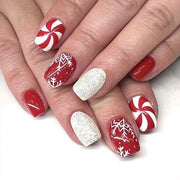Set di 24 Nageli Kunstnagels con Disegno di Natale