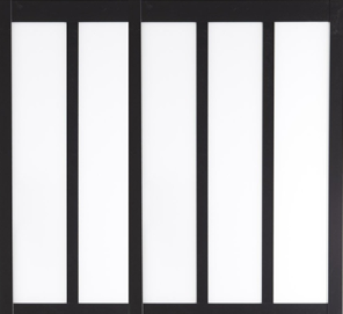 Verriere Wood Mdf Nero 5 Smaltato Chiaro H 1080 Mm X L 1820 Mm senza maniglia