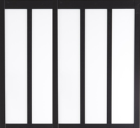 Verriere Wood Mdf Nero 5 Smaltato Chiaro H 1080 Mm X L 1820 Mm senza maniglia