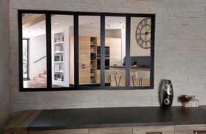 Verriere Wood Mdf Nero 5 Smaltato Chiaro H 1080 Mm X L 1820 Mm senza maniglia