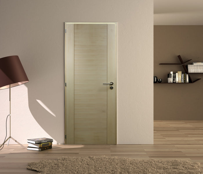 Blocco porta in paulownia larghezza 83 dritto pronto per essere verniciato o colorato