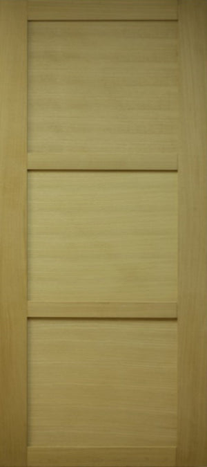 Porta scorrevole a 3 pannelli impiallacciata Ayous Larghezza 83