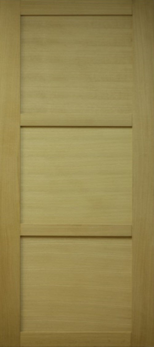 Porta scorrevole a 3 pannelli impiallacciata Ayous Larghezza 73