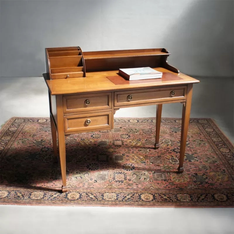 Scrivania classica 3 cassetti alzata porta lettere legno 106x58x99 - Mobili 2G