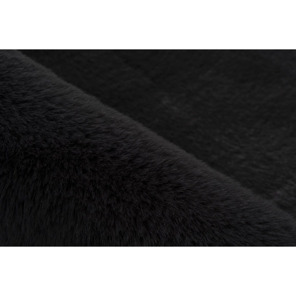Tappeto da bagno Rabbit grigio scuro in ecopelliccia