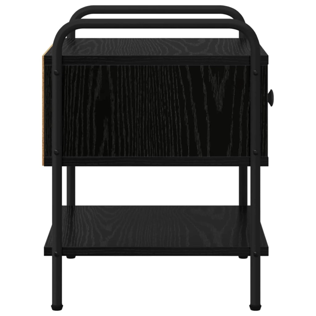 Armadio da Notte 2 pz Rovere Nero 35 x 36,5 x 47 cm 8007660