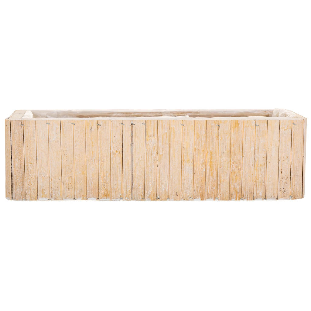 Cesto rettangolare in legno marrone 40,5x14,5x11h
