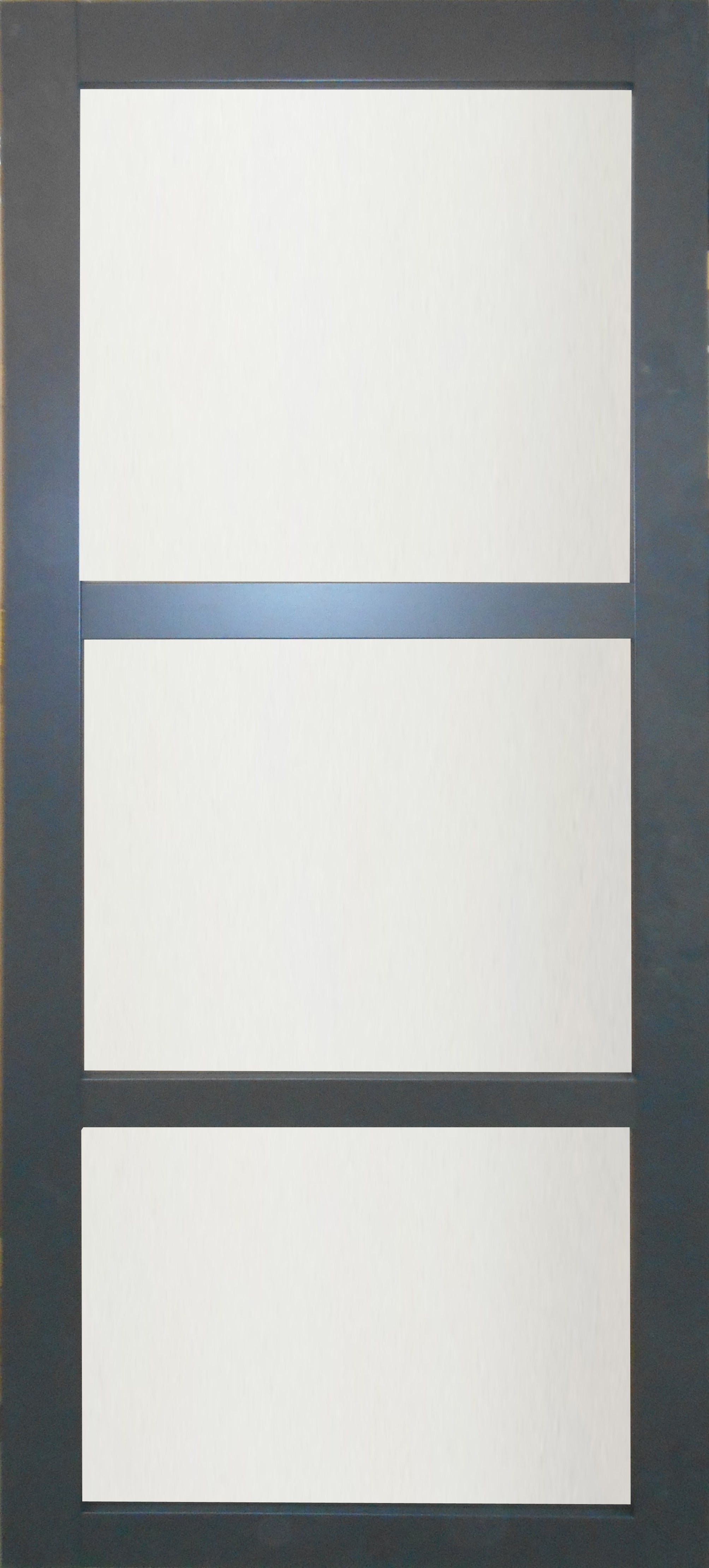 Porta scorrevole in Grigio Antracite RAL 7016 'Blakeria' Modello H204 x L93 + Binario a rulli nero