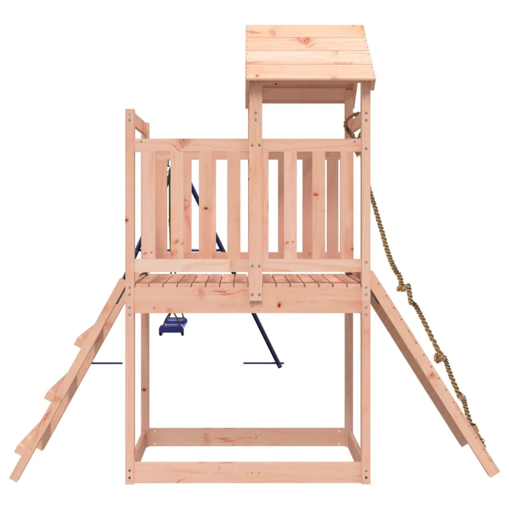 Altalena per parco giochi da esterno scivolo altalena robusta giochi da giardino 242 x 248 x 214 cm legno massello di abete Douglas 02_0004805