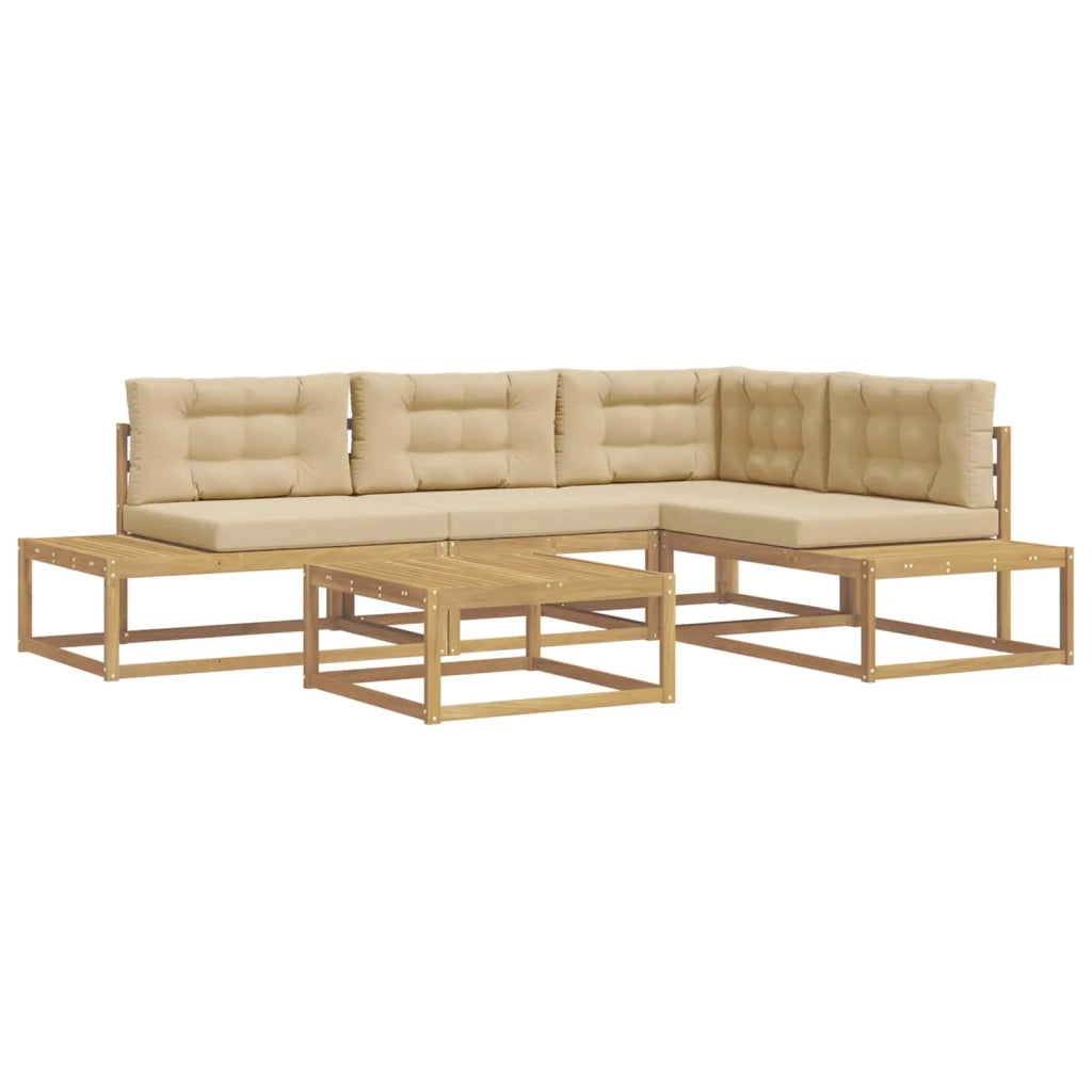 Set di divani da esterno Bianco 79 x 79 x 37 cm Poliestere