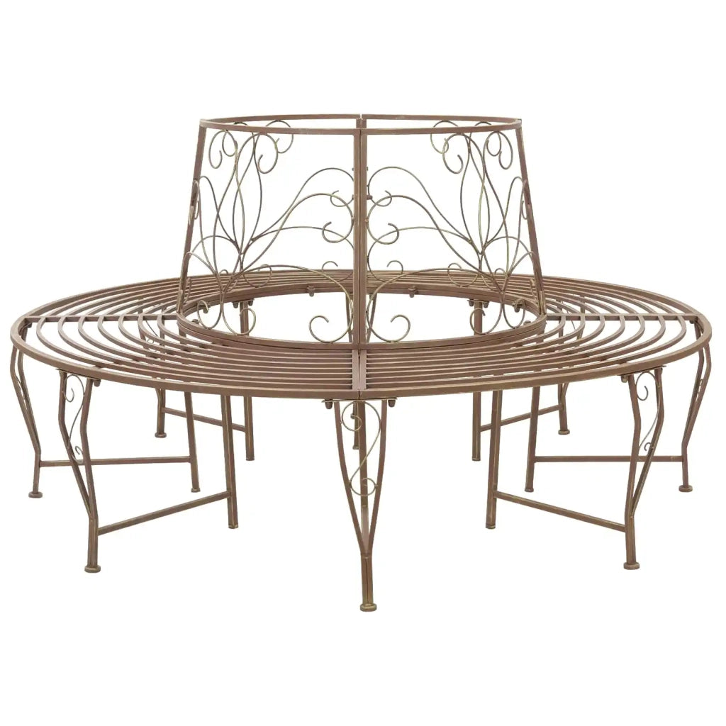 Panchina per Alberi 8-Numero di posti Ø 160 x 89 cm Acciaio 42029525