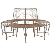 Panchina per Alberi 8-Numero di posti Ø 160 x 89 cm Acciaio 42029525