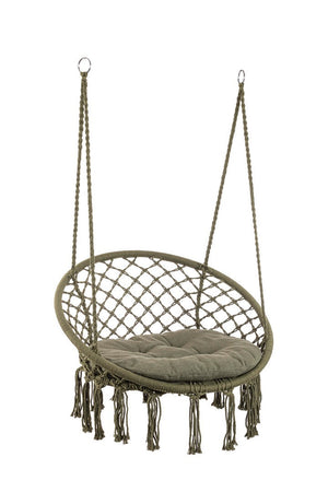 Amaca Sedia Sospesa da Giardino Ø80x130 cm in Poli-Cotone Javier Verde