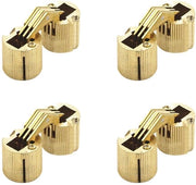 Scharnier 12mm in Ottone - Scharnier Nascosto - Placca di Riparazione del Scharnier - Viti a Gancio Rafforzate - Resistenza alla Corrosione - Scharniere a Vaso