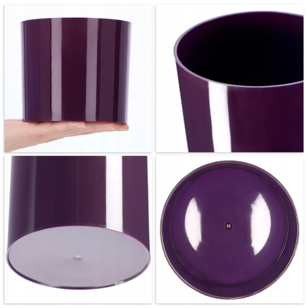 Vaso da fiori rotondo KADAX in plastica, 13,5 cm, viola