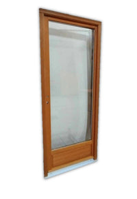 Finestra in legno a 1 anta Altezza 215 X Larghezza 80 Estrazione a sinistra (dimensioni della tabella)+ maniglia e barilotto senza maniglia