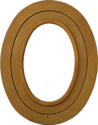 Ovale Oeil De Boef 1 Foglia - H.65 X L.50 Cm - Legno senza maniglia
