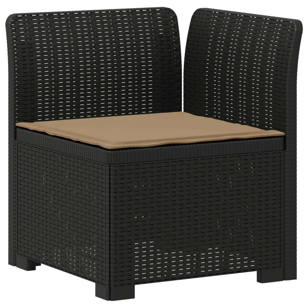 Divano da Giardino 5 Posti con Cuscini Stile Rattan PP 3444036