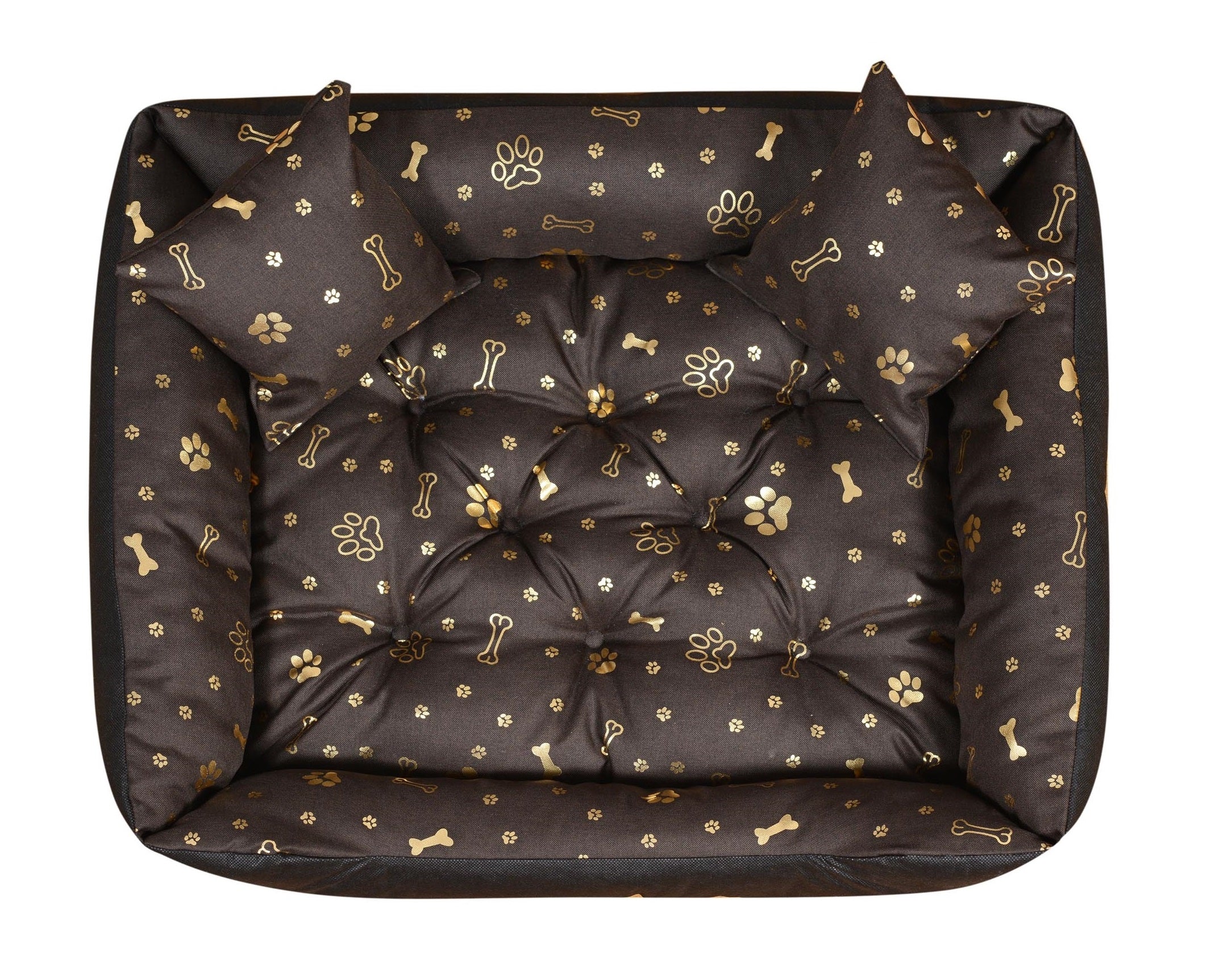 AIO FACTORY Cuccia per cani 100x75 cm impermeabile Golden Bones Cuscino per cani