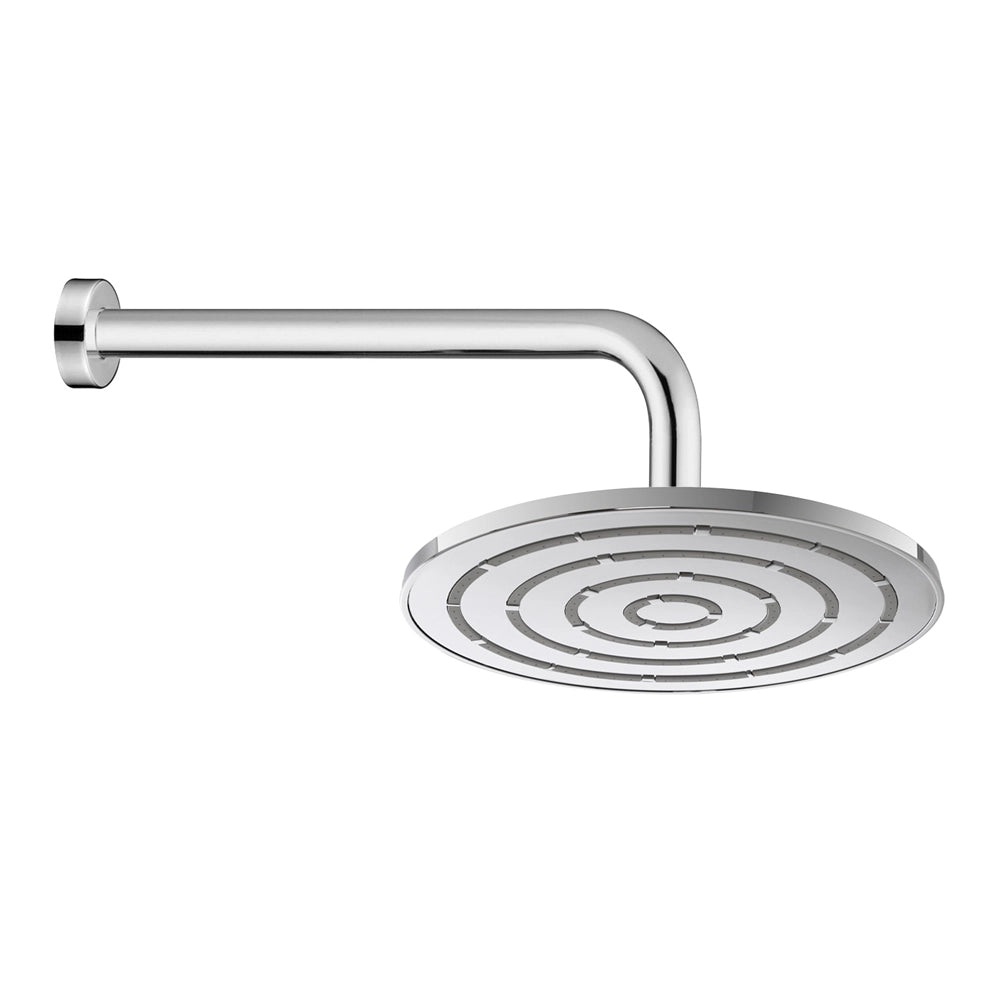 Set Soffione doccia Ø 20 cm e braccio di 35 cm in finitura cromo anticalcare Hidra