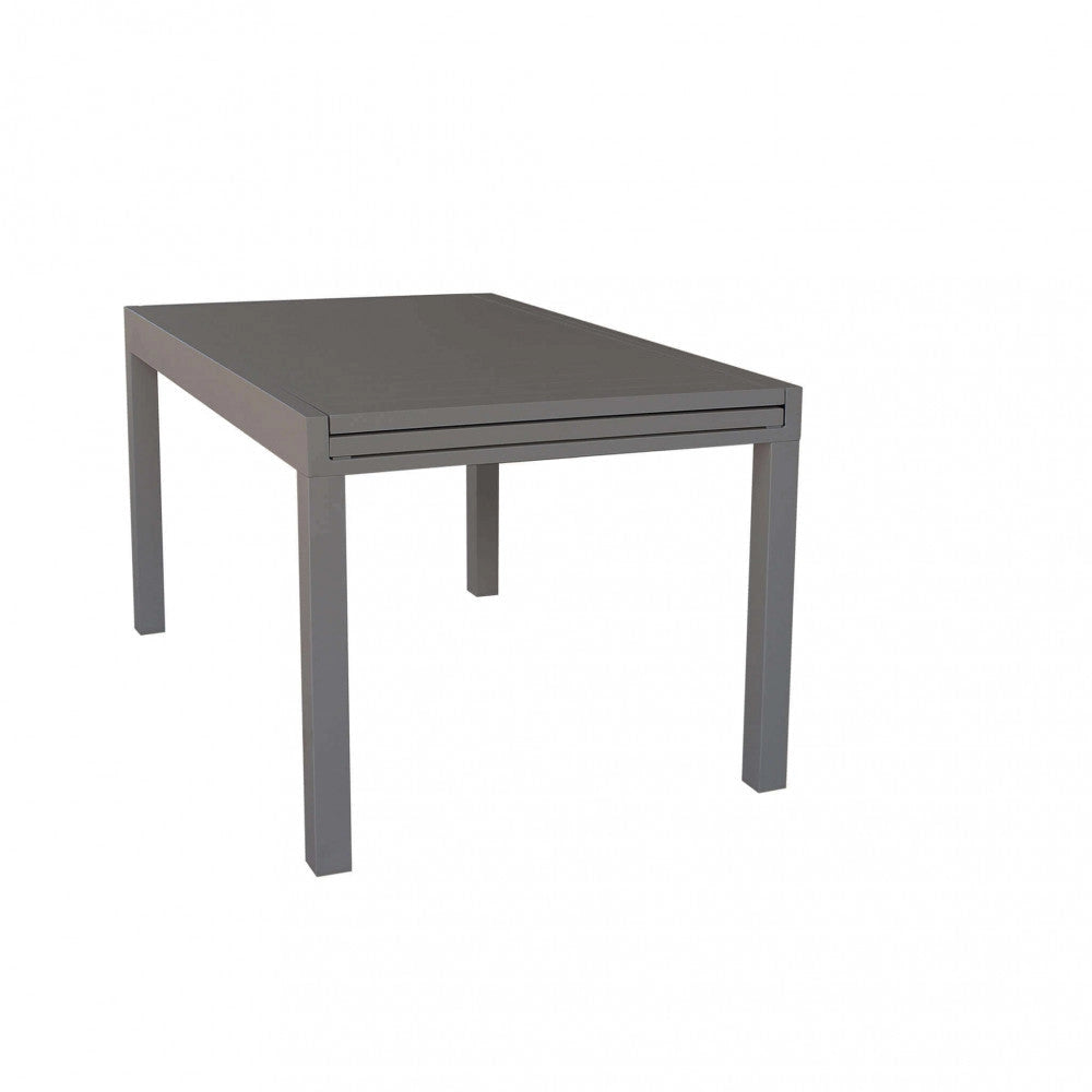 Tavolo Allungabile Hawaii 135/270x90x75 h cm in Alluminio Taupe