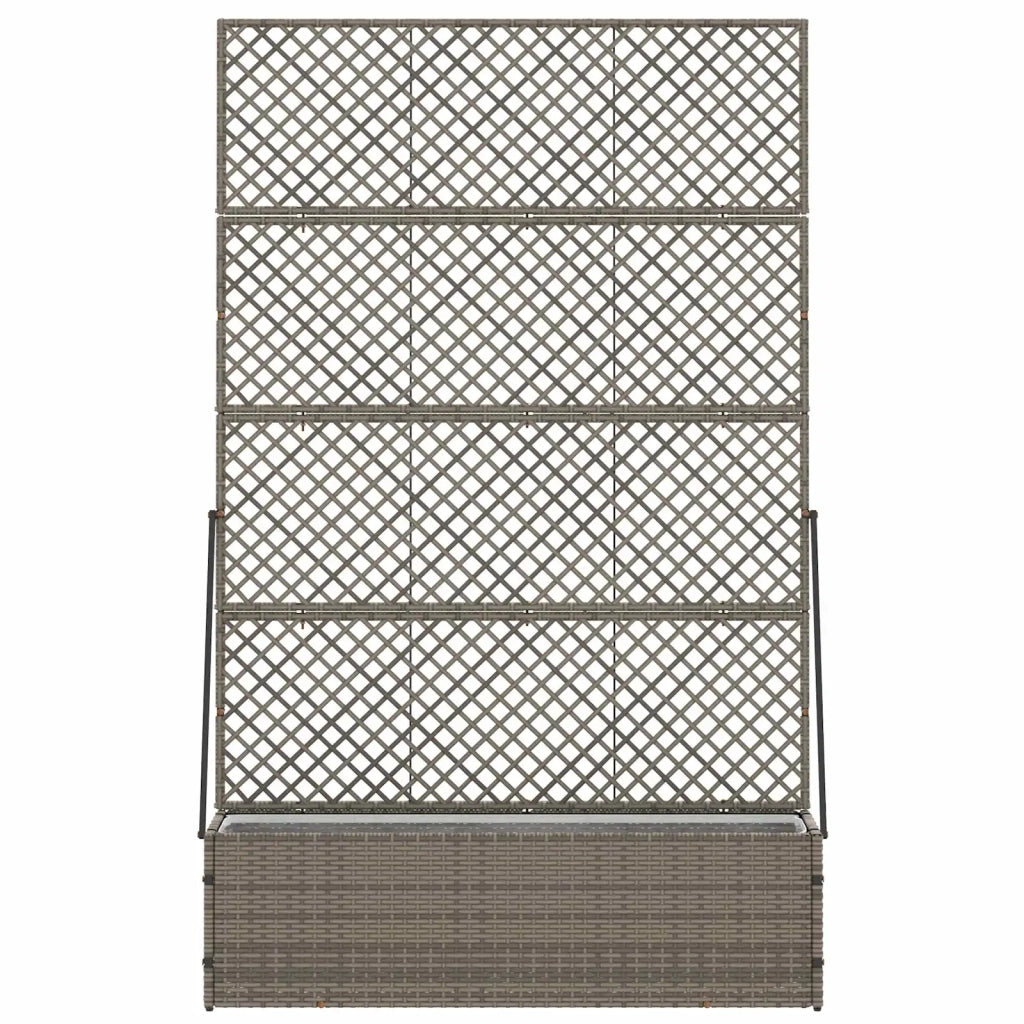 Vaso da giardino-Fioriera Esterno-Contenitore per Piante Grigio 105 x 30 x 170 cm Metallo