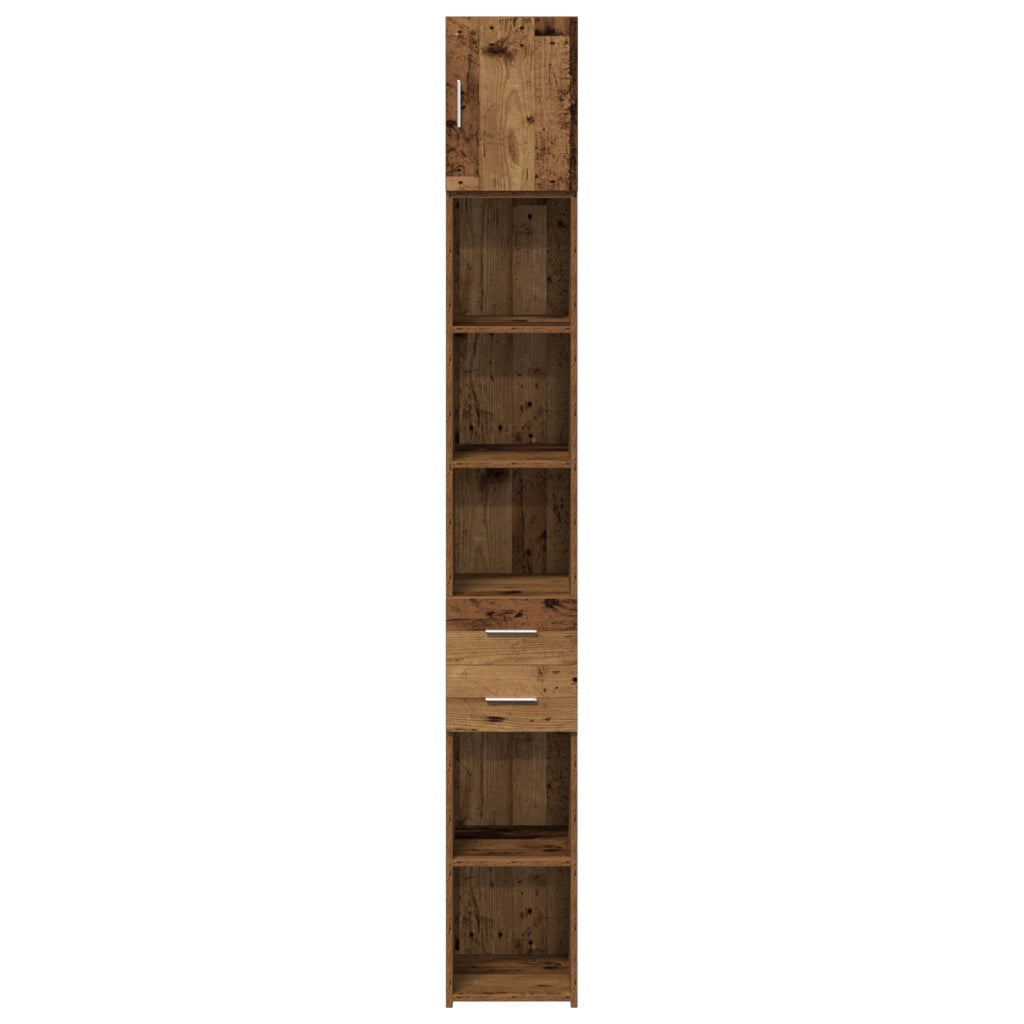 Mobile da Stoccaggio Sottile Legno Vecchio 30x42.5x225 cm Legno Ingegnerizzato