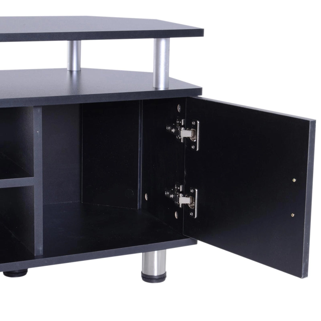 Mobile TV 2 Ante 4 Ripiani 120x39,5x52 cm  Nero