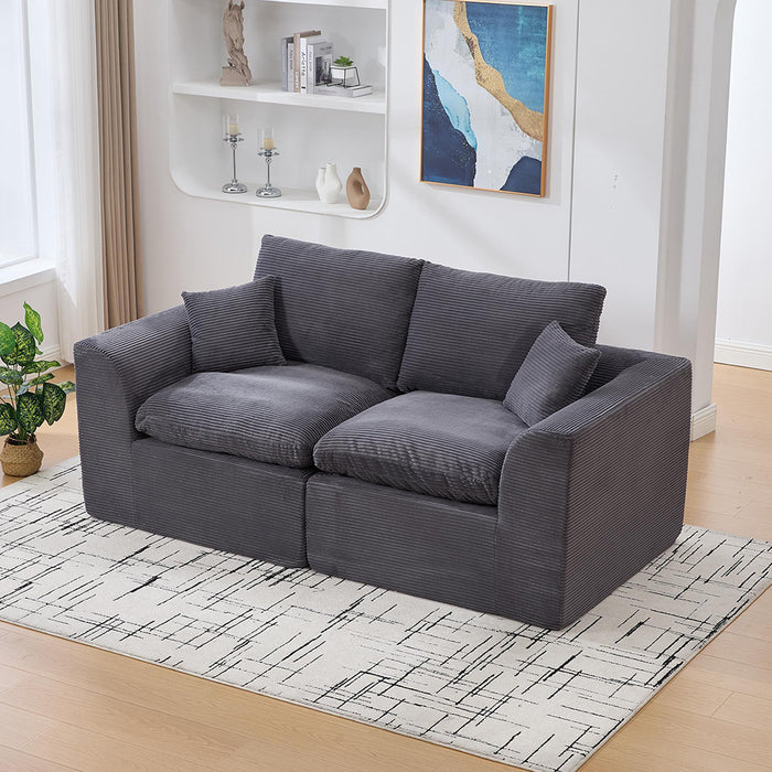 Canap¨¦ due posti in tessuto minimalista moderno - Xylo - Comodo e soffice con cuscini