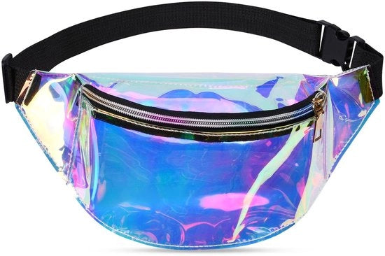 Tas per la spalla in pelle per donne, tas per la spalla con finitura lucida, tas per la spalla per festival, rave, crossbody, ideale per sport, corsa, festa, carnevale
