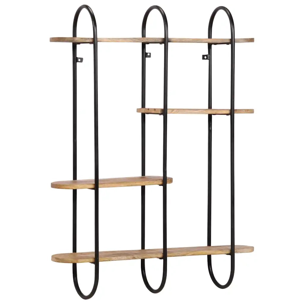 Mensola da Parete 90x20x116,5 cm Legno Massello di Mango Grezzo 373635