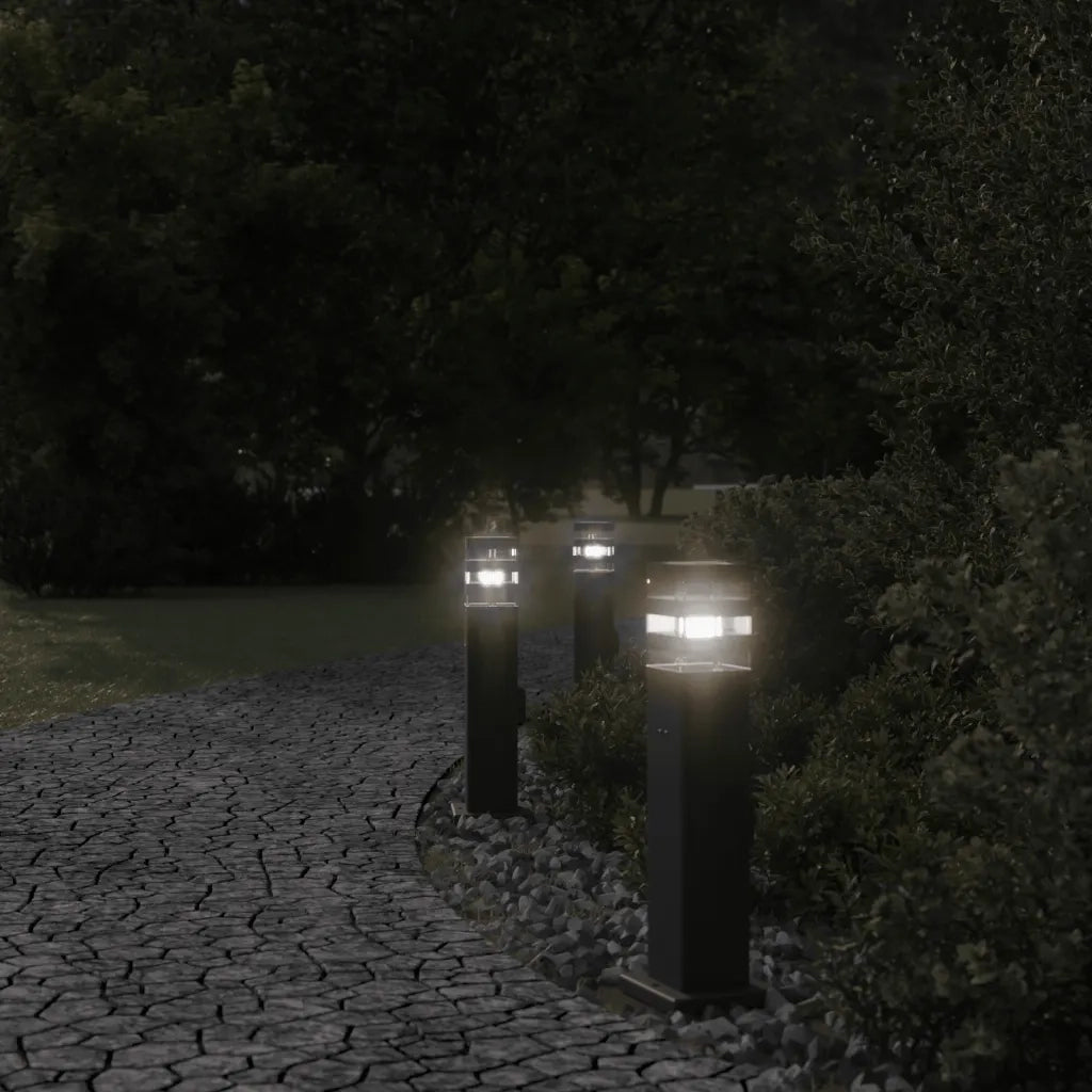 Lampada da Terra per Esterni con Presa Nera 50 cm Alluminio CFW5448975