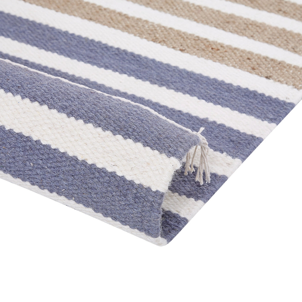 Tappeto in lana multicolore 160 x 230 cm moderno fatto a mano con motivo triangolare camera da letto soggiorno
