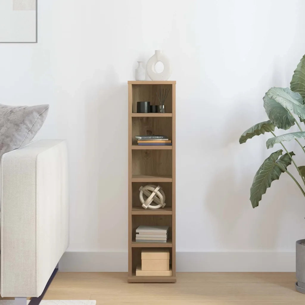 vidaXL Mobile Porta CD Artigianale 21x20x88 cm Legno Multistrato