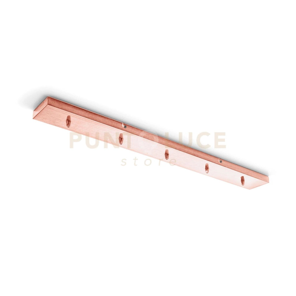 GSOB23- ROSONE 5 FORI RETTANGOLARE RAME IN METALLO PIU' ACCESSORI INCLUSI 90CM