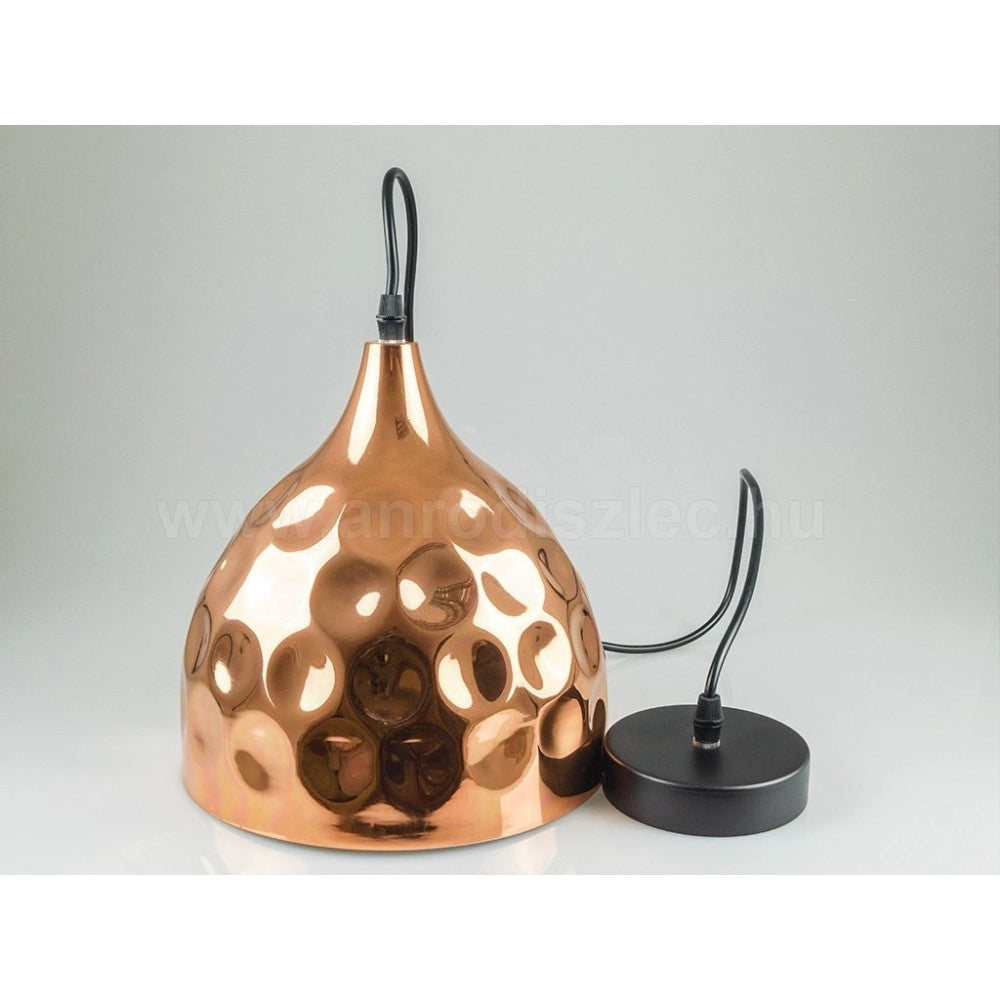 Trade Shop - Lampadario Pendente Lampada A Sospensione In Metallo Cono Oro Rosa Rame Vt-8230 -