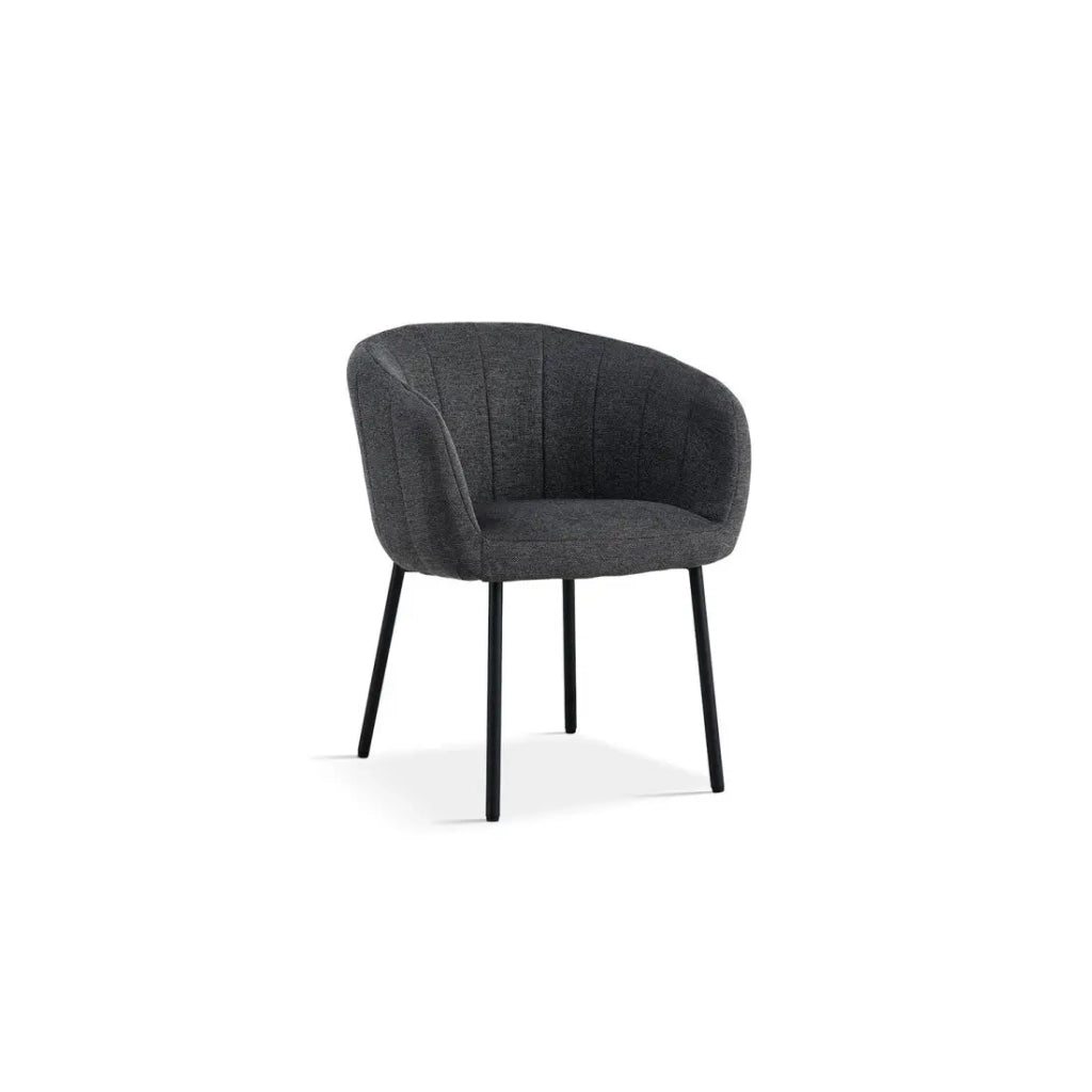 Sedia SEVILLE in tessuto grigio scuro, dimensioni H79 x L57 x P62, ideale per la tua cucina o sala da pranzo.