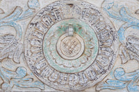 Cassapanca in massello di mango intagliato