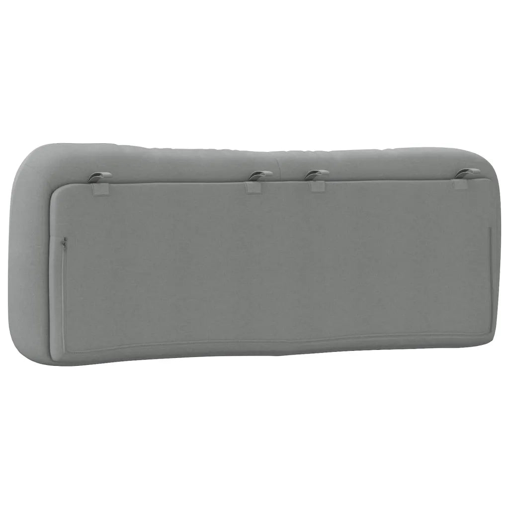 Cuscino Testiera Hvar Grigio Chiaro 137 cm in Tessuto