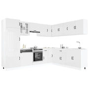 Set Mobili da Cucina 14 pz Lucca Bianchi Lucido in Truciolato