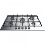 Indesit thp 752 w/ix/i piano cottura 75cm a gas, colore inox, 5 fuochi, comandi frontali