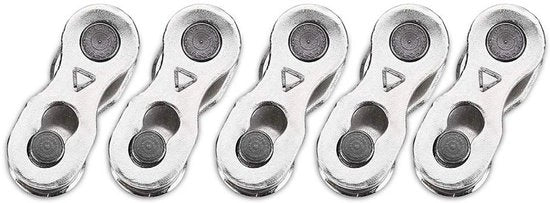 Kit di catena per bicicletta Link Set con giunto in acciaio, adatto per catena a 6, 7, 8, 9, 10 velocità, 5 anelli