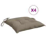 Cuscini per Sedia 4 pz | Cuscini per sedie Tortora 40x40x7 cm in Tessuto Oxford