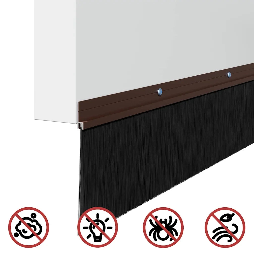 Spazzole per porte a vite 12 pz Marrone 100 cm CFW2946059