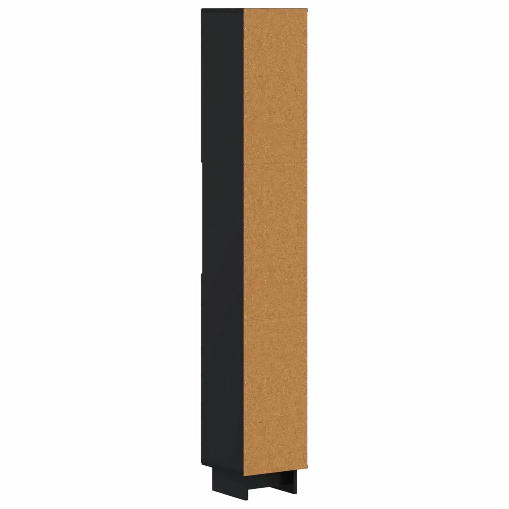 Armadio da Bagno con Ripiano Aperto EDE Nero 30 x 31 x 190 cm 895936