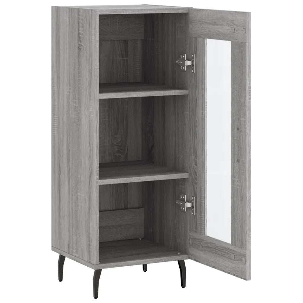 Credenza | Madia | Buffet da pranzo | Armadio da pranzo Grigio Sonoma 34,5x34x90 cm in Legno Multistrato