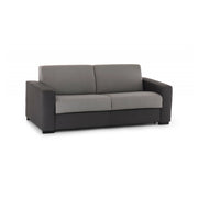 Divano fisso Larimar, Divano a 3 posti, Made in Italy, SofÒ  Soggiorno, in tessuto imbottito, con Braccioli slim, cm 200x95h90, Grigio e Antracite