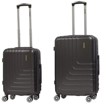 Set 2 Valigie Trolley Rigide in ABS 4 Ruote TSA Ravizzoni Titanio Grigie
