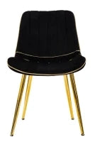 Sedia Paris Nera/Gold Set 2 Pz Cm 51X59X79