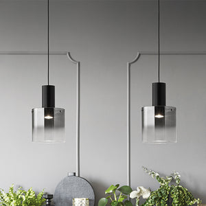 Sospensione Contemporanea Hugo Metallo Nero 1 Luce